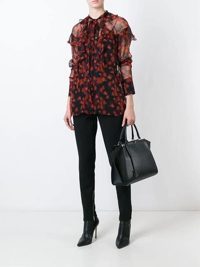 Shop Givenchy Printed Sheer Shirt - Black