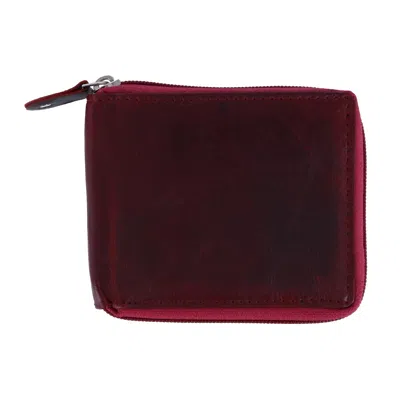 Ctm Men's Rfid Zip Around Wallet In White