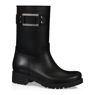 Shop Roger Vivier Rain Boots In Rubber In Black