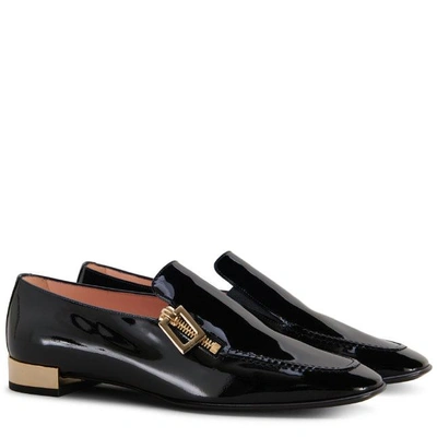Shop Roger Vivier Polly Loafers In Patent Leather In Black