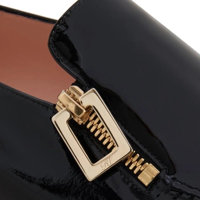 Shop Roger Vivier Polly Loafers In Patent Leather In Black