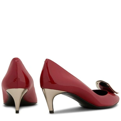 Shop Roger Vivier Chips Pumps In Patent Leather In Red