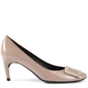 Roger Vivier 65mm Belle De Nuit Patent Leather Pumps In Grey