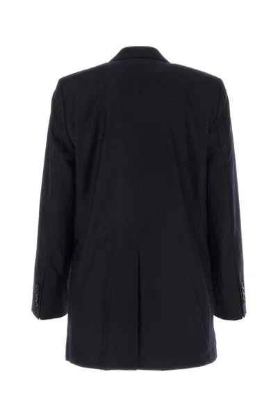Ami Alexandre Mattiussi Wool Blazer With Back Slit And Front Pockets In Blue