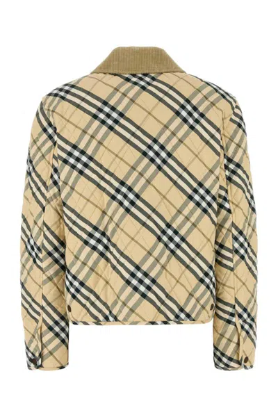 Burberry Cropped Check Quilted Barn Jacket In Printed