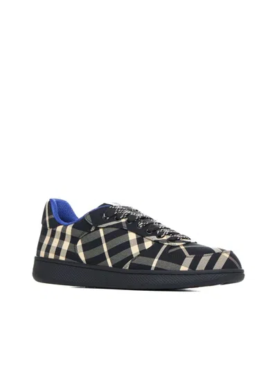 Shop Burberry Sneakers In Black Ip Chk