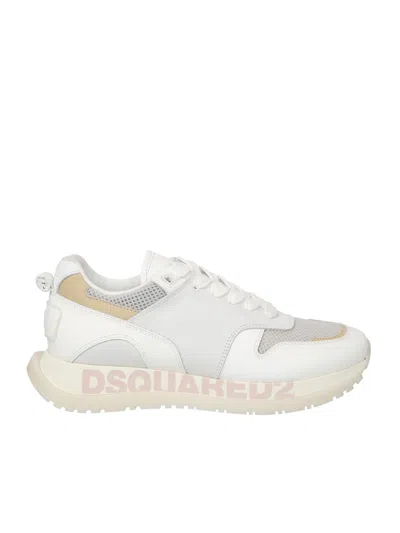 Dsquared2 Panelled Lace-up Sneakers In White