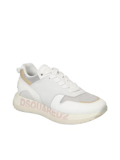Dsquared2 Panelled Lace-up Sneakers In White