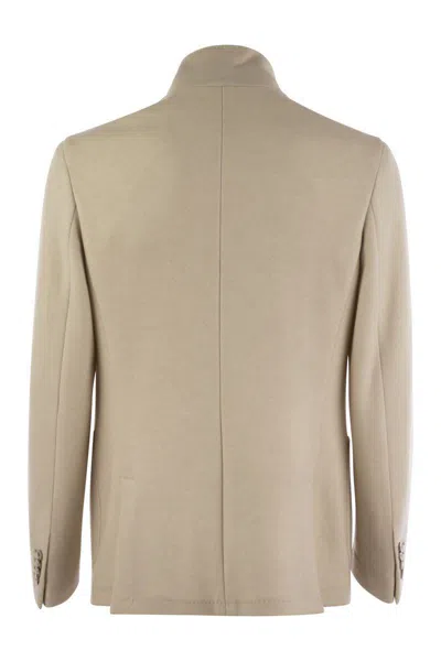 Fedeli Single-breasted Blazer In Beige