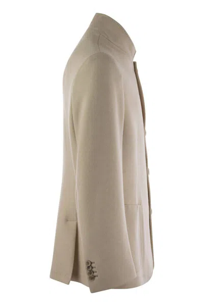 Fedeli Single-breasted Blazer In Beige