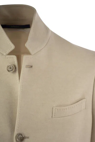 Fedeli Single-breasted Blazer In Beige