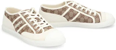 Gucci Fabric Low-top Sneakers For Men In Beige