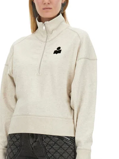 Isabel Marant Étoile Ross Logo-print Sweatshirt In Powder