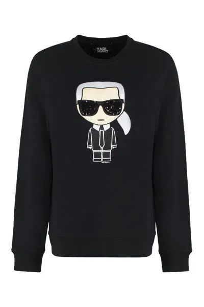 KARL LAGERFELD KARL LAGERFELD COTTON CREW-NECK SWEATSHIRT 