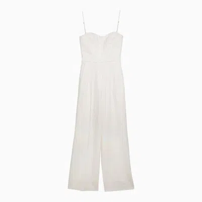 Margaux Lonnberg Margaux Lönnberg White Wool Blend Lauren Jumpsuit In White
