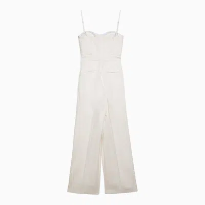 Margaux Lonnberg Margaux Lönnberg White Wool Blend Lauren Jumpsuit In White