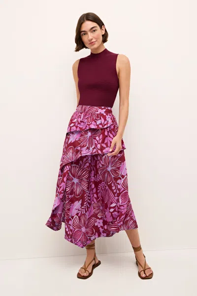 Marie Oliver Tilda Midi Skirt In Primrose In Pink