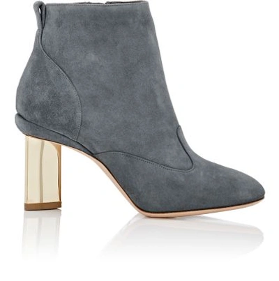 Nicholas Kirkwood Lucite Heel Ankle Boots In Gray