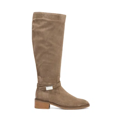 Aquatalia Luxe Suede Knee High Boot In Beige