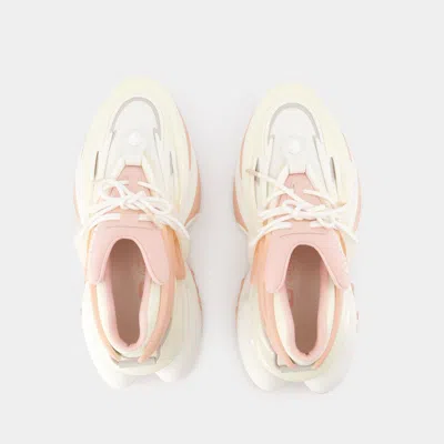 Shop Balmain Unicorn Low Sneakers In Yellow