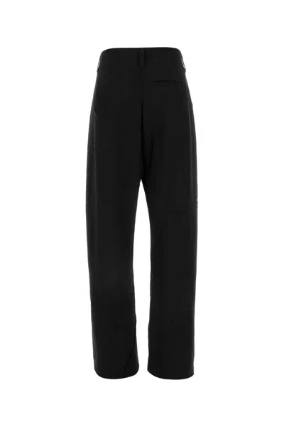 Kiko Kostadinov Wool Wide-leg Pant Inverted Pleats In Black