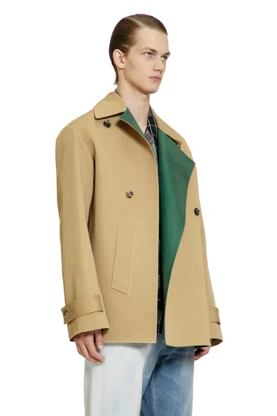 Loewe Man Beige Coats In Beige