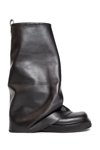Attico Robin Combat Boots In Black