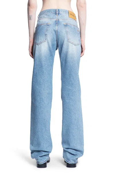 Attico Extra Long Denim Jeans For Tall Individuals In Blue