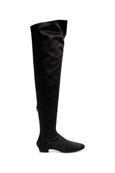 The Row Hereditas Shearling Over-the-knee Boots In Black