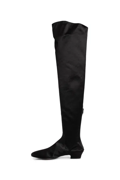 The Row Hereditas Shearling Over-the-knee Boots In Black