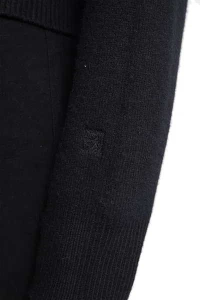 Totême Black Heavyweight Turtleneck In Black