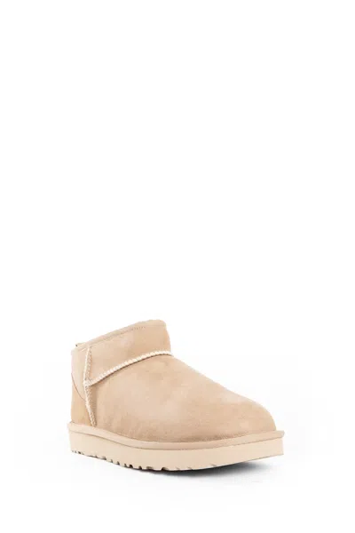 Ugg 10mm Classic Ultra Mini Shearling Boots In Beige