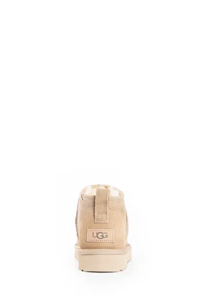 Ugg 10mm Classic Ultra Mini Shearling Boots In Beige