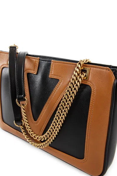 Valentino Chain Strap Two-tone Shoulder Bag Collection In Multicolor