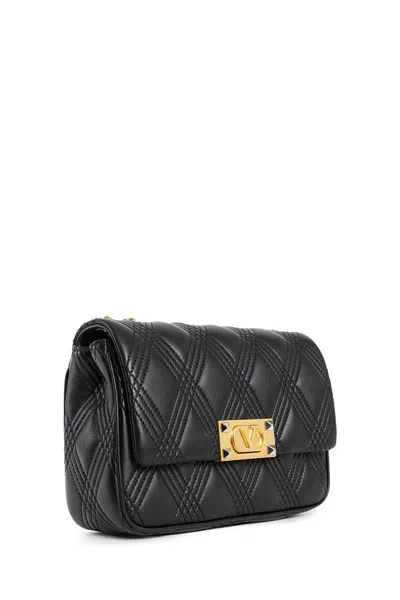 Valentino Woman Black Crossbody Bags In Black