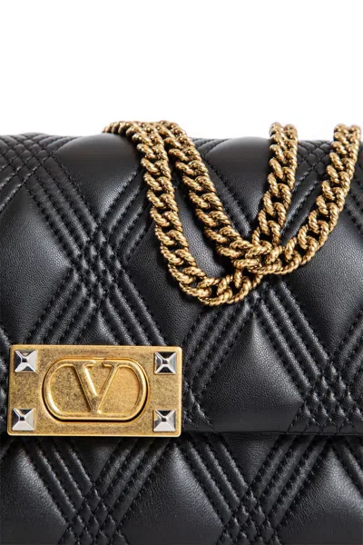 Valentino Woman Black Crossbody Bags In Black