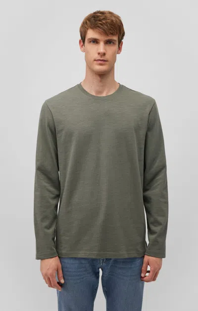 Mavi Long Sleeve Crew Neck T-shirt In Mulled Basil In Green