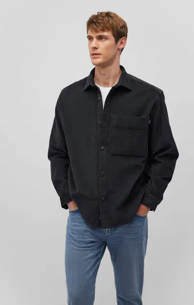 Mavi Corduroy Button-up Shirt In Phantom In Black