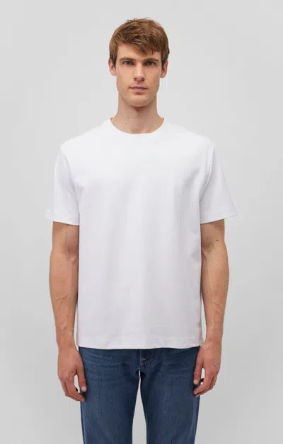Mavi Short Sleeve Crew Neck T-shirt In Foggy Dew In White