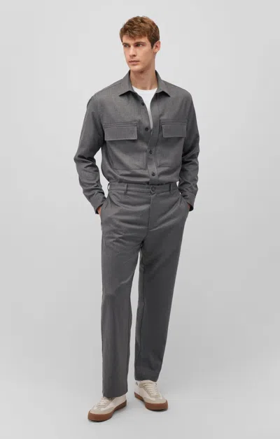 Mavi Double Pocket Shirt In Dark Grey Melange In Grey