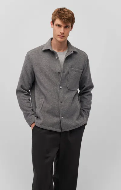 Mavi One Pocket Long Sleeve Button-up Shirt In Anthracite In Grey