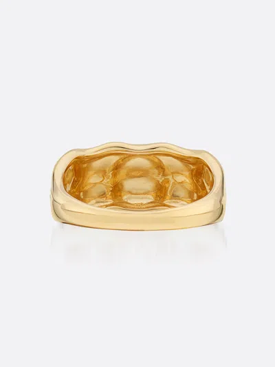 Brochu Walker Golden Waves Molten Band Ring In Yellow Gold