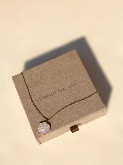 Brochu Walker Petite Fleur Pavé Diamond Pendant Necklace In Yellow Gold With Diamonds