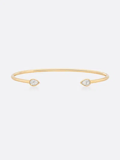 Brochu Walker Romance Pear Diamond Droplet Bracelet In Yellow Gold With Diamonds
