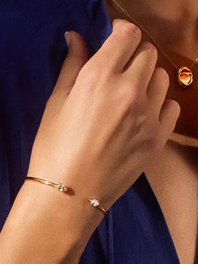 Brochu Walker Romance Pear Diamond Droplet Bracelet In Yellow Gold With Diamonds