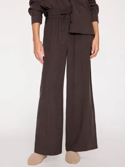 Brochu Walker Aaron Wide-leg Pintuck Pants In Licorice