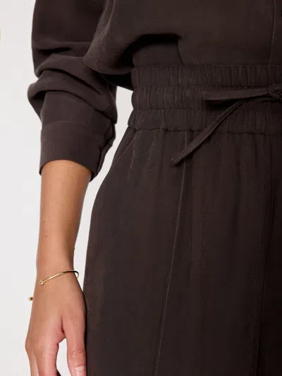 Brochu Walker Aaron Wide-leg Pintuck Pants In Licorice