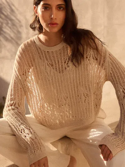 Brochu Walker The Alani Cropped Sweater In Sands