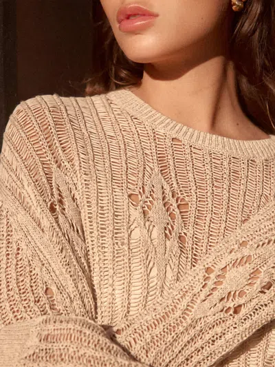 Brochu Walker The Alani Cropped Sweater In Sands