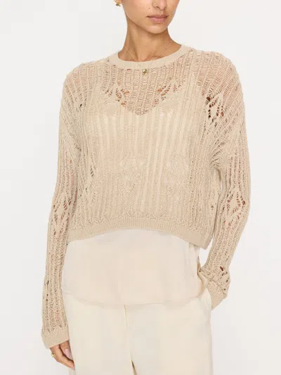 Brochu Walker The Alani Cropped Sweater In Sands
